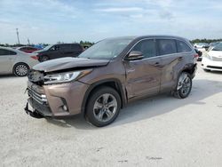 Salvage cars for sale from Copart Arcadia, FL: 2017 Toyota Highlander Hybrid Limited
