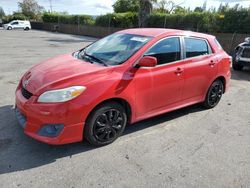 Salvage cars for sale from Copart San Martin, CA: 2010 Toyota Corolla Matrix