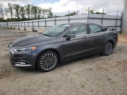 Salvage cars for sale at Spartanburg, SC auction: 2018 Ford Fusion TITANIUM/PLATINUM