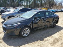 Salvage cars for sale at North Billerica, MA auction: 2019 Chevrolet Cruze LT