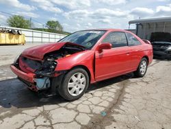 Honda Civic salvage cars for sale: 2002 Honda Civic EX