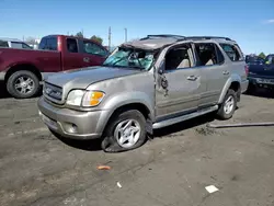 Salvage cars for sale at Denver, CO auction: 2002 Toyota Sequoia SR5
