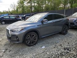 Salvage cars for sale at Waldorf, MD auction: 2022 Infiniti QX55 Luxe