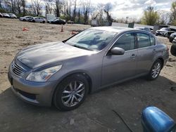 Salvage cars for sale at Baltimore, MD auction: 2009 Infiniti G37