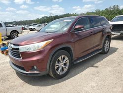 Salvage cars for sale at Greenwell Springs, LA auction: 2015 Toyota Highlander LE
