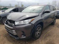 Salvage cars for sale from Copart Elgin, IL: 2018 Toyota Highlander LE