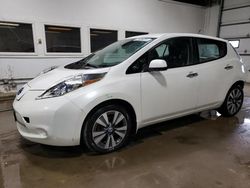 Salvage cars for sale from Copart Blaine, MN: 2013 Nissan Leaf S