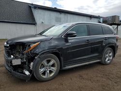 Toyota Highlander Hybrid Limited salvage cars for sale: 2015 Toyota Highlander Hybrid Limited