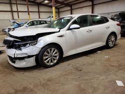 Salvage cars for sale at Pennsburg, PA auction: 2018 KIA Optima LX