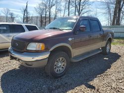 Salvage trucks for sale at Central Square, NY auction: 2002 Ford F150 Supercrew