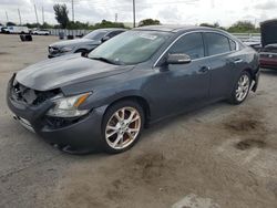 Salvage cars for sale at Miami, FL auction: 2013 Nissan Maxima S