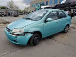 Chevrolet Aveo Base salvage cars for sale: 2005 Chevrolet Aveo Base