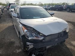 Salvage cars for sale at Woodhaven, MI auction: 2013 Hyundai Veloster Turbo