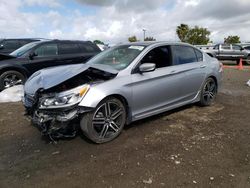 Honda Accord Sport salvage cars for sale: 2016 Honda Accord Sport