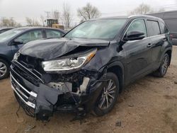 Salvage cars for sale at Elgin, IL auction: 2018 Toyota Highlander SE