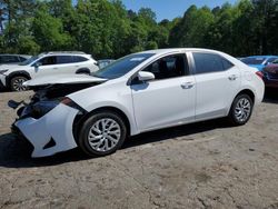 Salvage cars for sale from Copart Austell, GA: 2017 Toyota Corolla L