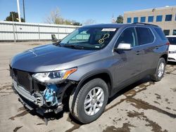 Salvage cars for sale at Littleton, CO auction: 2021 Chevrolet Traverse LT