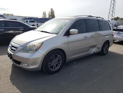 Salvage cars for sale from Copart Hayward, CA: 2006 Honda Odyssey Touring