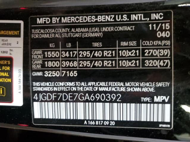 2016 Mercedes-Benz GL 550 4matic