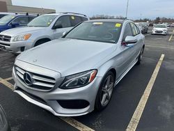 Salvage cars for sale at Mendon, MA auction: 2016 Mercedes-Benz C 300 4matic