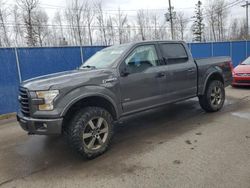 Salvage trucks for sale at Moncton, NB auction: 2015 Ford F150 Supercrew