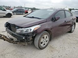 Salvage cars for sale from Copart Houston, TX: 2017 KIA Forte LX