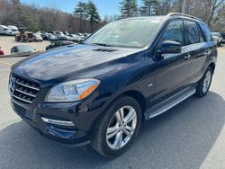 Mercedes-Benz ML 350 4matic salvage cars for sale: 2012 Mercedes-Benz ML 350 4matic