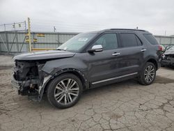 Salvage cars for sale at Dyer, IN auction: 2017 Ford Explorer Platinum