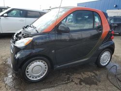 Salvage cars for sale from Copart Woodhaven, MI: 2011 Smart Fortwo Pure