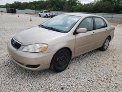 Salvage cars for sale from Copart New Braunfels, TX: 2005 Toyota Corolla CE