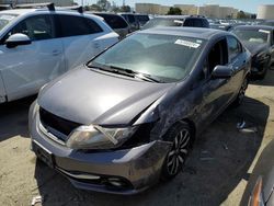 Salvage cars for sale from Copart Martinez, CA: 2015 Honda Civic EXL