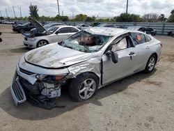 Salvage cars for sale at Miami, FL auction: 2017 Chevrolet Malibu LS