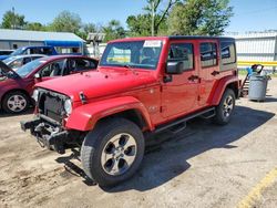 Salvage cars for sale at Wichita, KS auction: 2017 Jeep Wrangler Unlimited Sahara