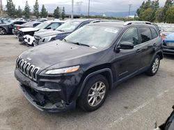 Salvage cars for sale from Copart Rancho Cucamonga, CA: 2016 Jeep Cherokee Latitude