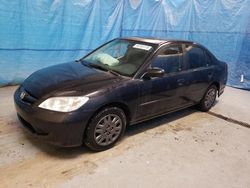 Salvage cars for sale from Copart Northfield, OH: 2005 Honda Civic LX