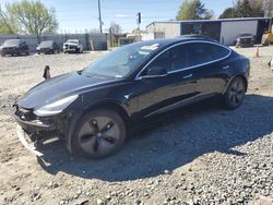 Salvage cars for sale at Mebane, NC auction: 2019 Tesla Model 3