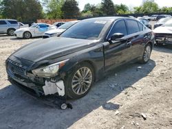 Salvage cars for sale from Copart Madisonville, TN: 2021 Infiniti Q50 Luxe