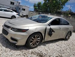 Chevrolet salvage cars for sale: 2016 Chevrolet Malibu LT