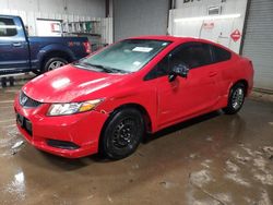 Salvage cars for sale from Copart Elgin, IL: 2012 Honda Civic LX