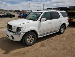 Salvage cars for sale at Colorado Springs, CO auction: 2002 Toyota Sequoia Limited