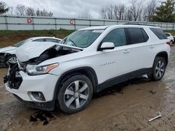 Salvage cars for sale at Davison, MI auction: 2021 Chevrolet Traverse LT