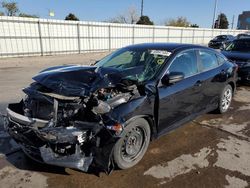 Honda salvage cars for sale: 2017 Honda Civic LX