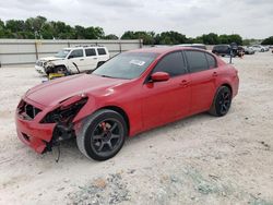 Salvage cars for sale from Copart New Braunfels, TX: 2012 Infiniti G37 Base