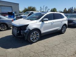 Salvage cars for sale at Woodburn, OR auction: 2018 Ford Edge Titanium