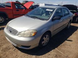 Toyota salvage cars for sale: 2003 Toyota Corolla CE