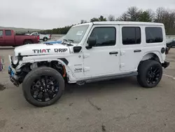 Salvage cars for sale at Brookhaven, NY auction: 2022 Jeep Wrangler Unlimited Sahara 4XE