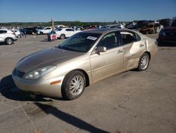 Salvage cars for sale at Grand Prairie, TX auction: 2003 Lexus ES 300