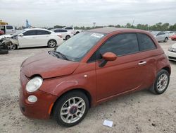 Salvage cars for sale at Houston, TX auction: 2012 Fiat 500 POP