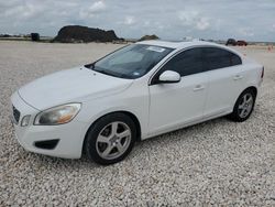 Salvage cars for sale from Copart New Braunfels, TX: 2012 Volvo S60 T5