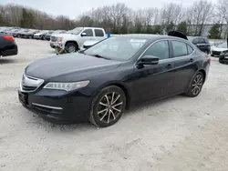 Salvage cars for sale at North Billerica, MA auction: 2015 Acura TLX Tech